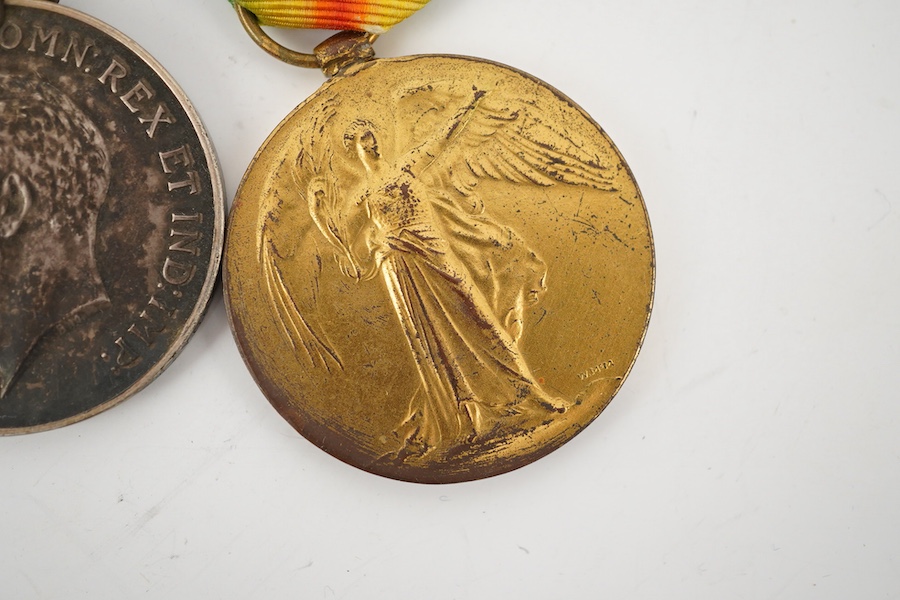 A George V First World War Military Cross (MC) medal group, comprising of a military cross, British war medal, and the victory medal. Condition - poor, the name of the recipient has been removed leaving only ‘W. York R.’